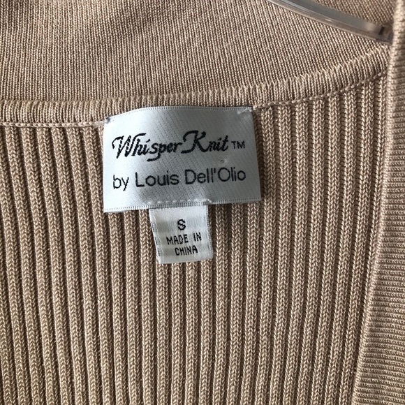 Whisper Knit by Louis Dell'Olio Ribbed Cardigan Tan - Picture 3 of 5